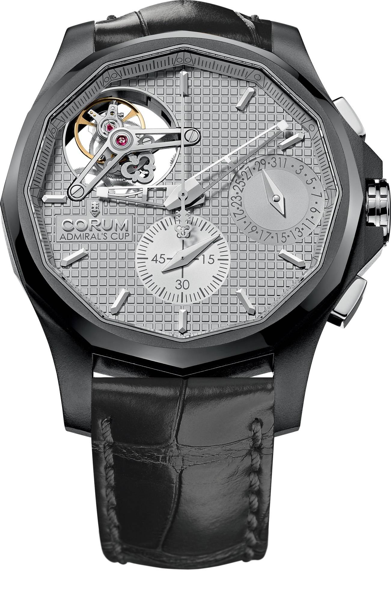 Close Up Corum Admiral s Cup Seafender 47 Tourbillon Chronograph