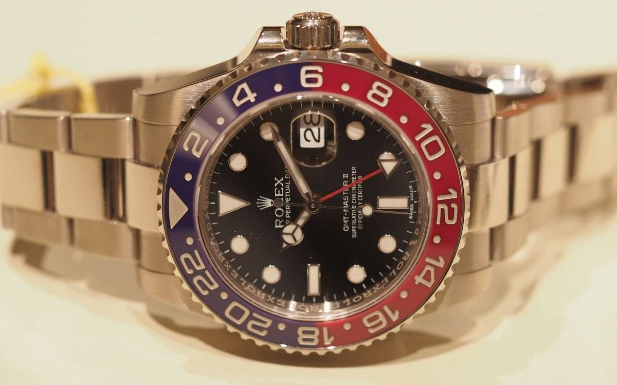 GMT Master ii in White Gold with Pepsi 