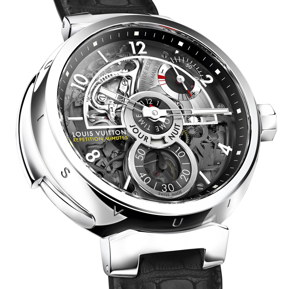 Louis Vuitton Tambour Spin Time. 12 Rotating cubes indicate the time.
